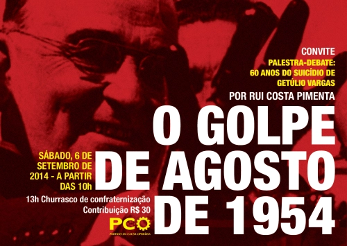 convite - Palestra-debate O golpe de agosto de 1954